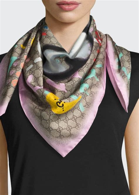 gucci ufo scarf|gucci silk neck handbags.